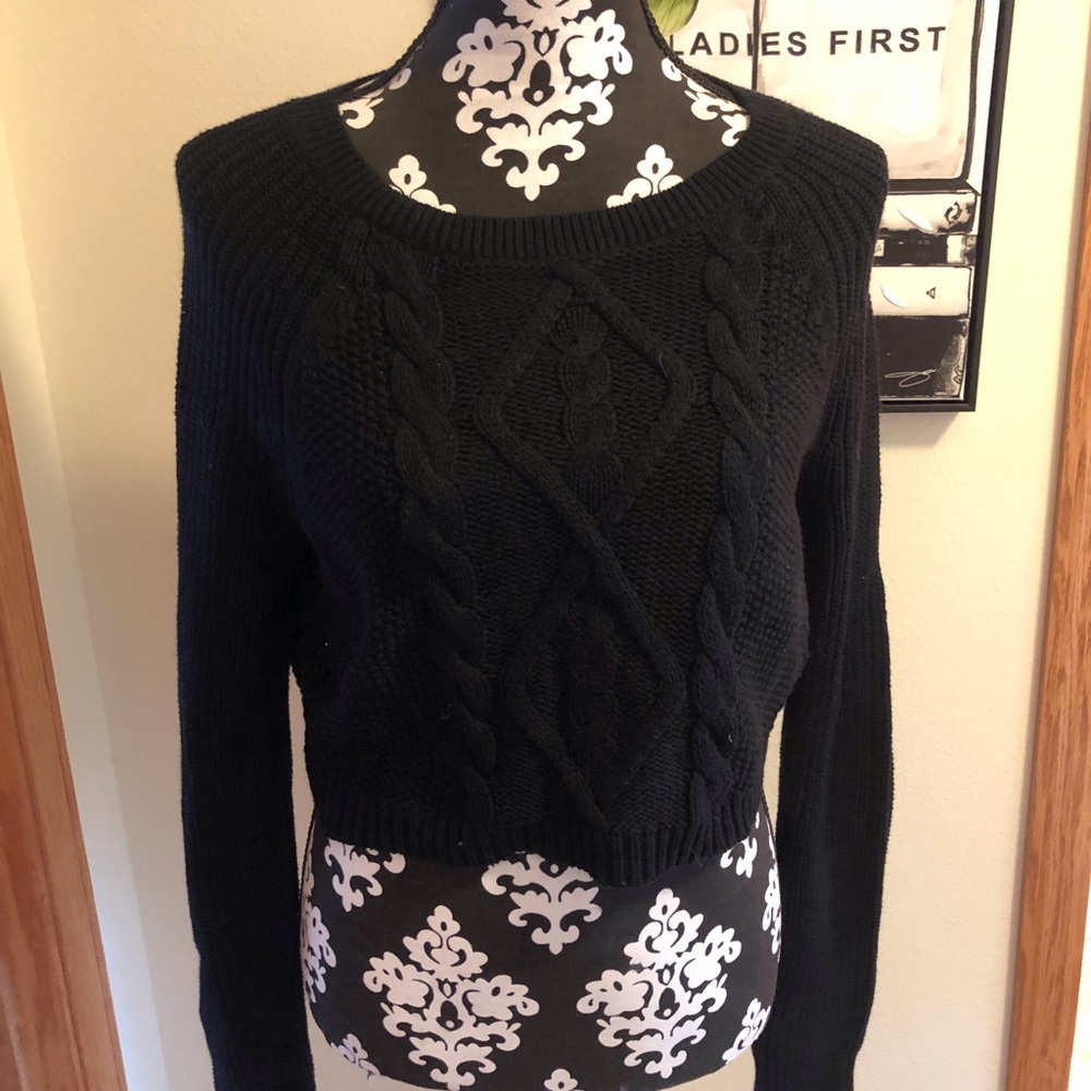 Cropped Knit Sweater